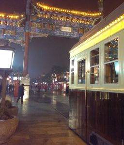 Tram at Beijing's Qianmen Dajie Beijing Qianmen tram