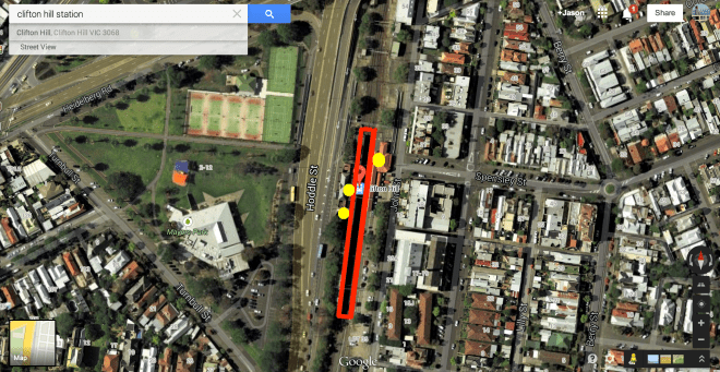 Clifton HIl station entrances and exits.