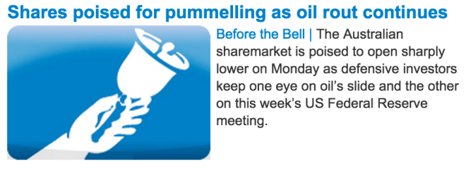 oil hurts shares